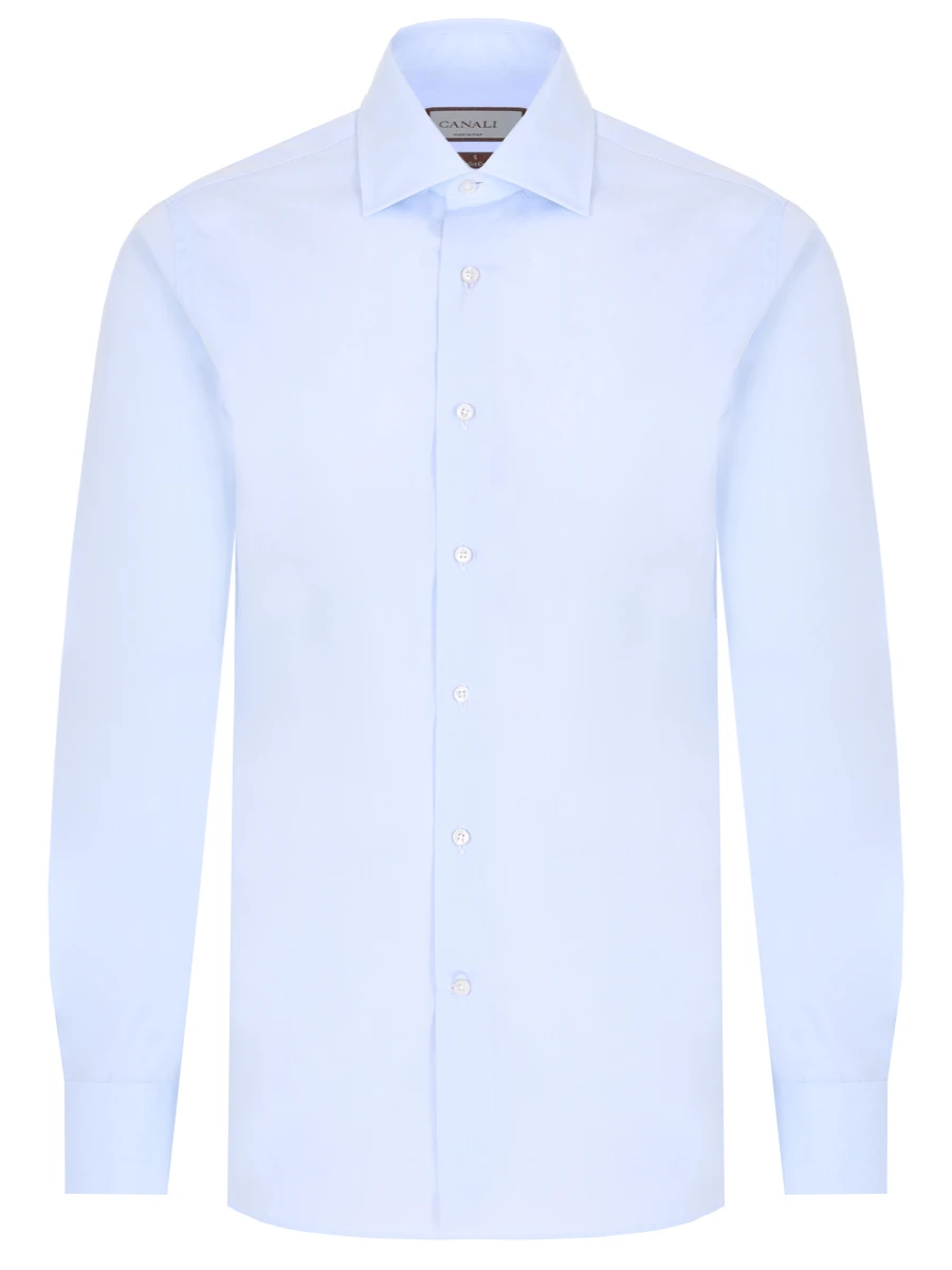 Рубашка Regular Fit хлопковая CANALI GX02022/402/7718, размер 60, цвет голубой GX02022/402/7718 - фото 1