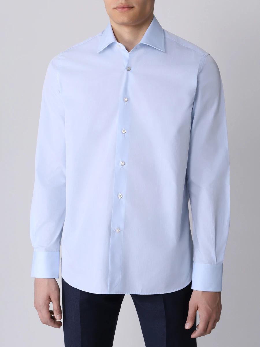 Рубашка Regular Fit хлопковая CANALI GX02022/402/7718, размер 60, цвет голубой GX02022/402/7718 - фото 4