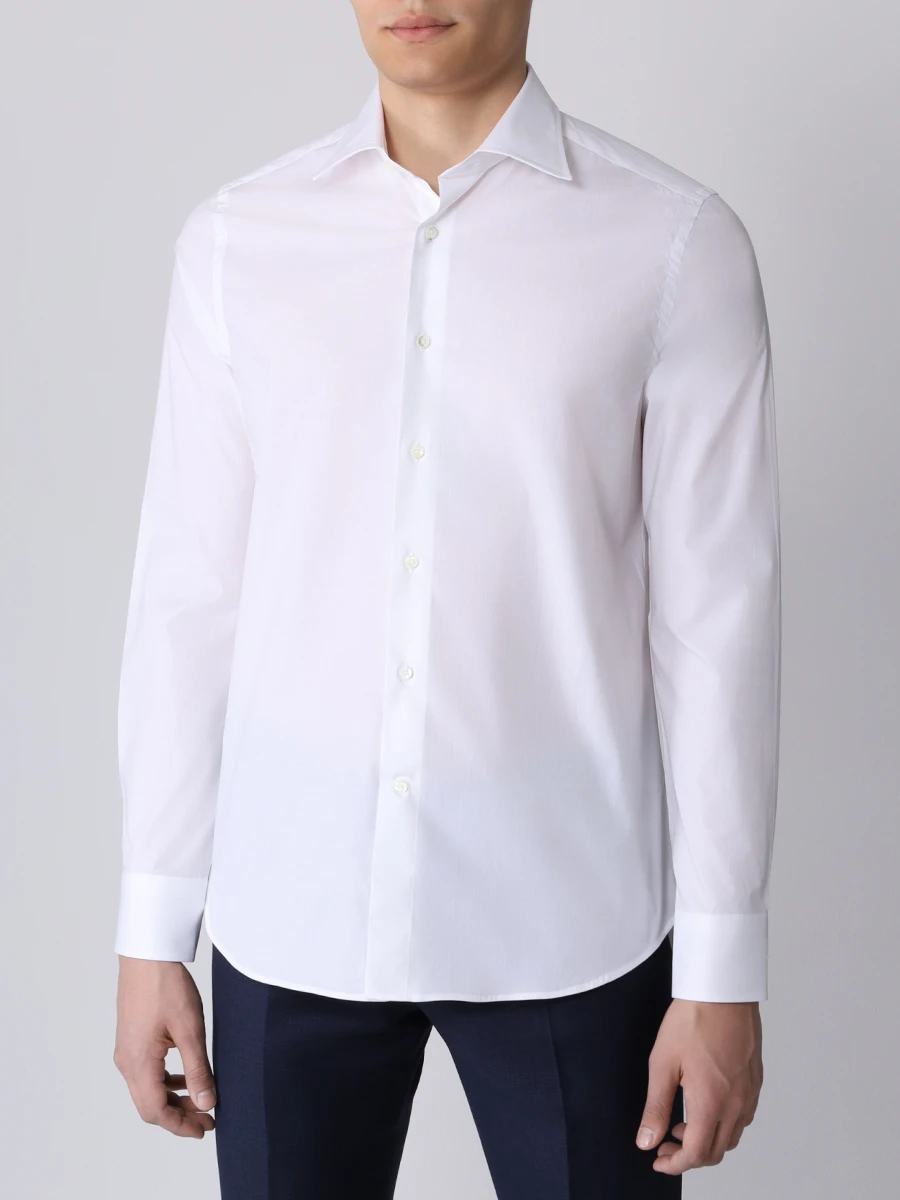 Рубашка Slim Fit хлопковая CANALI GD02832/001/X18, размер 60, цвет белый GD02832/001/X18 - фото 4