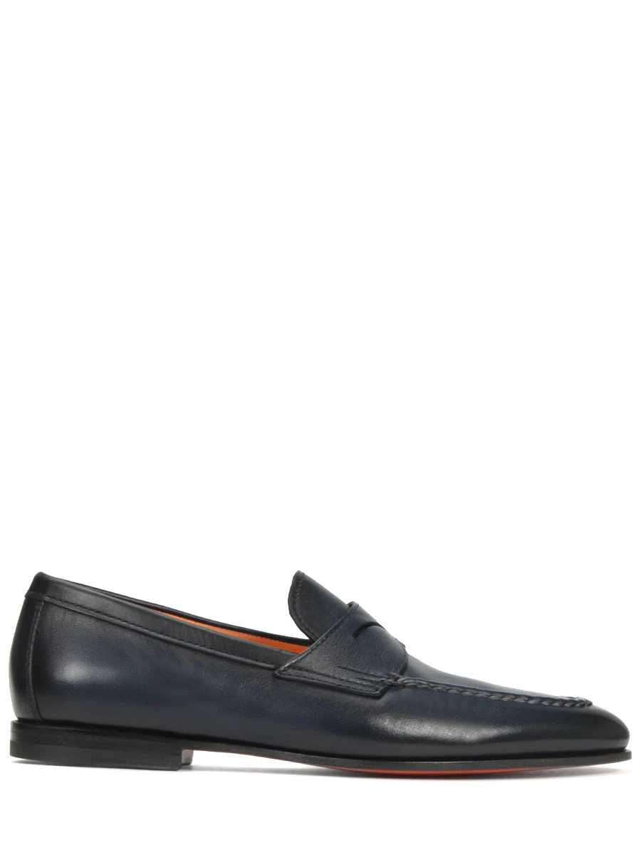 Лоферы кожаные Santoni