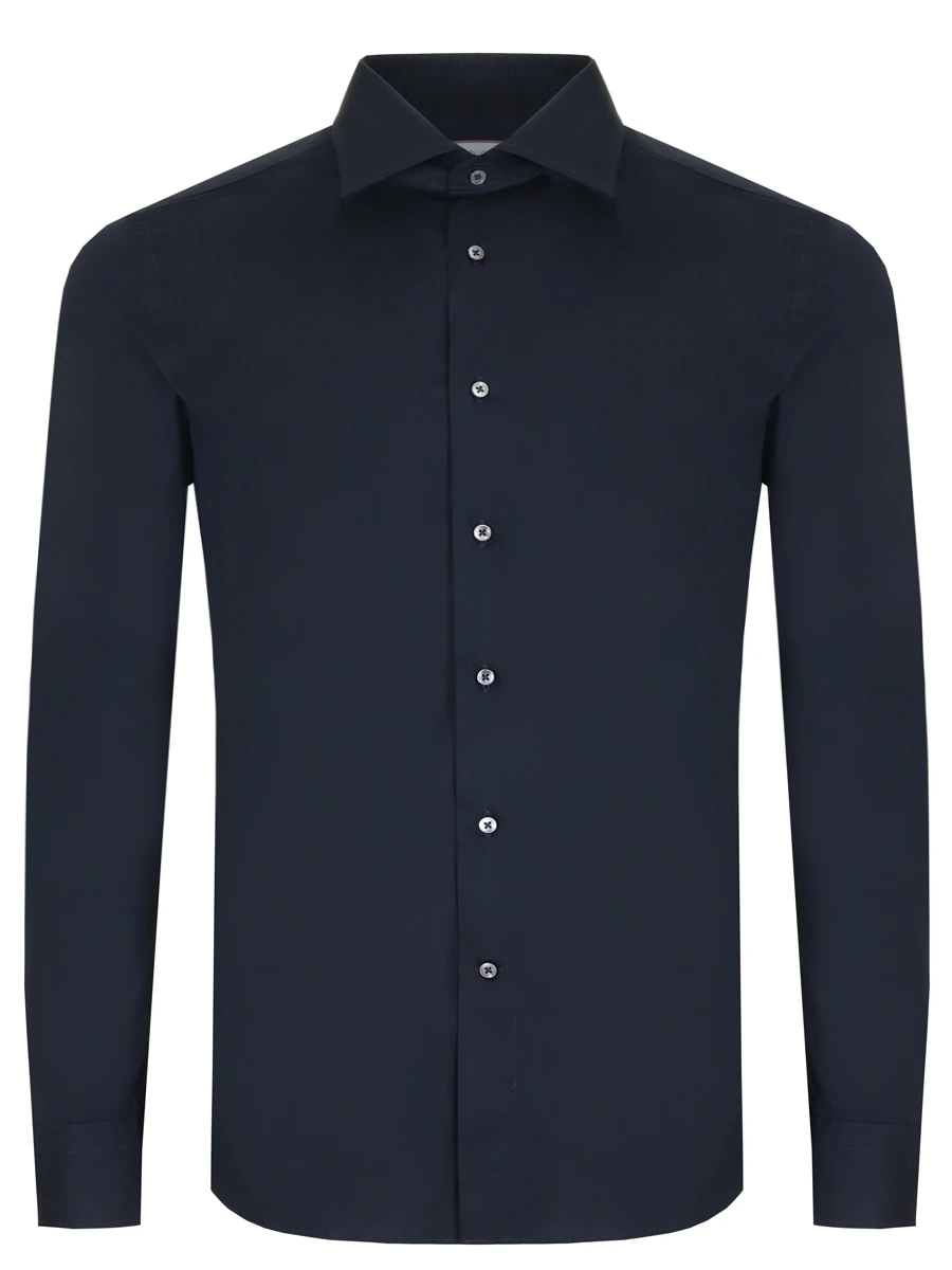 Рубашка Slim Fit хлопковая CANALI GD02832/302/X18 Темно-, размер 50, цвет синий GD02832/302/X18 Темно- - фото 1
