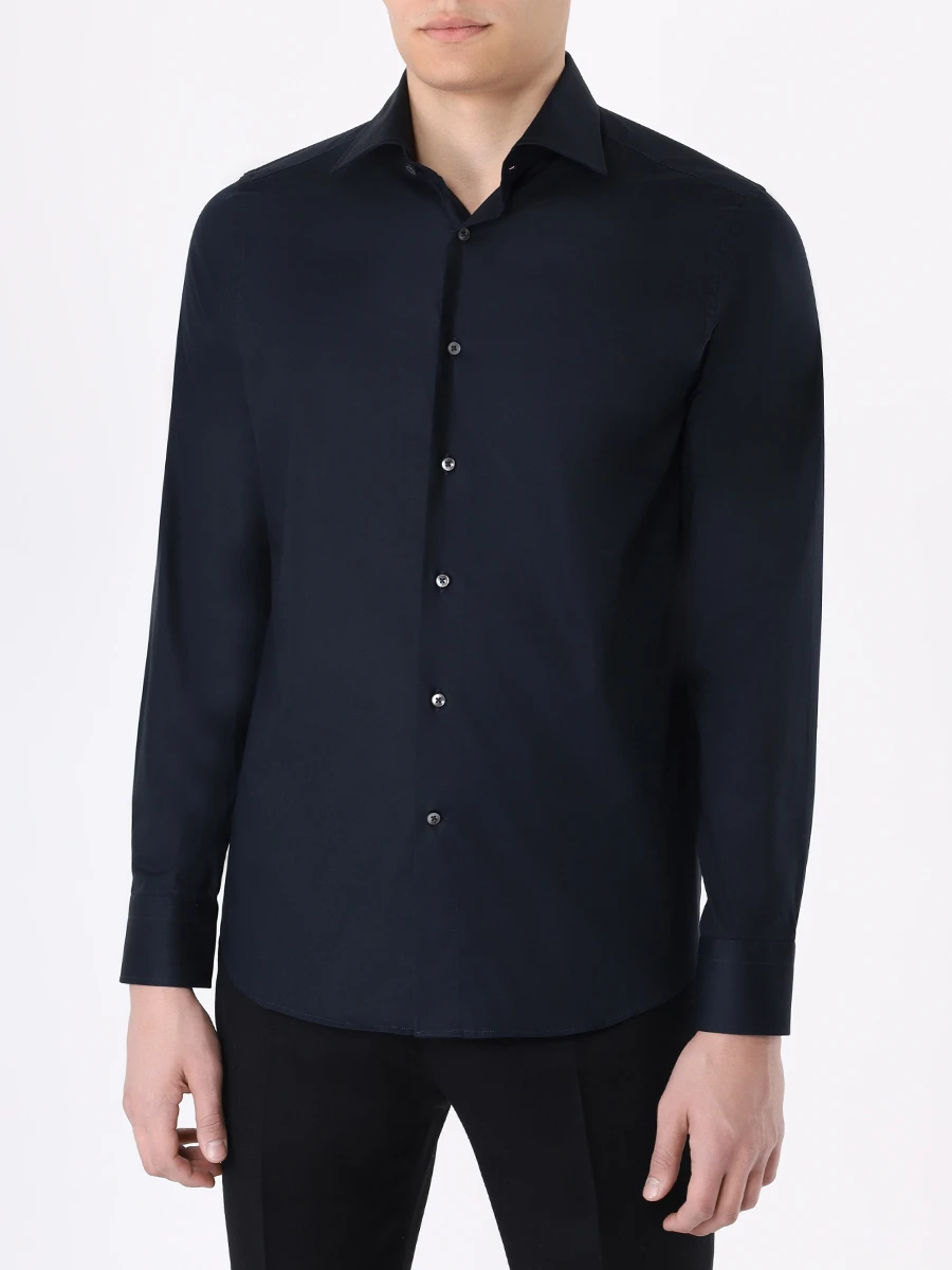 Рубашка Slim Fit хлопковая CANALI GD02832/302/X18 Темно-, размер 50, цвет синий GD02832/302/X18 Темно- - фото 4
