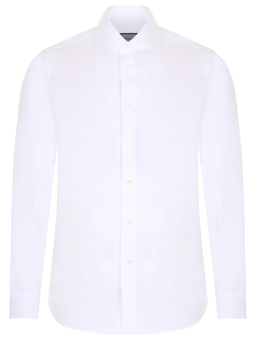 Рубашка Slim Fit хлопковая CANALI GR02650/002/NX98, размер 52, цвет белый GR02650/002/NX98 - фото 1