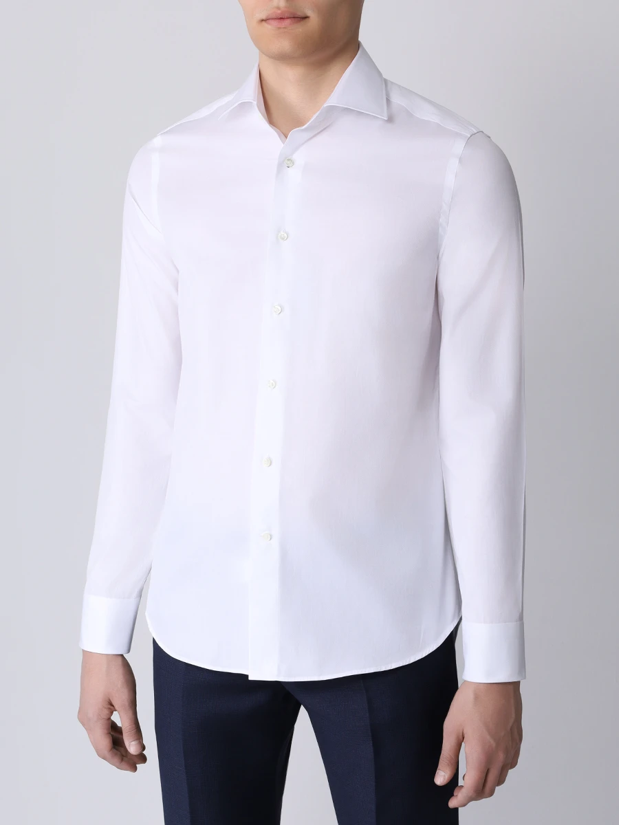 Рубашка Slim Fit хлопковая CANALI GR02650/002/NX98, размер 52, цвет белый GR02650/002/NX98 - фото 4