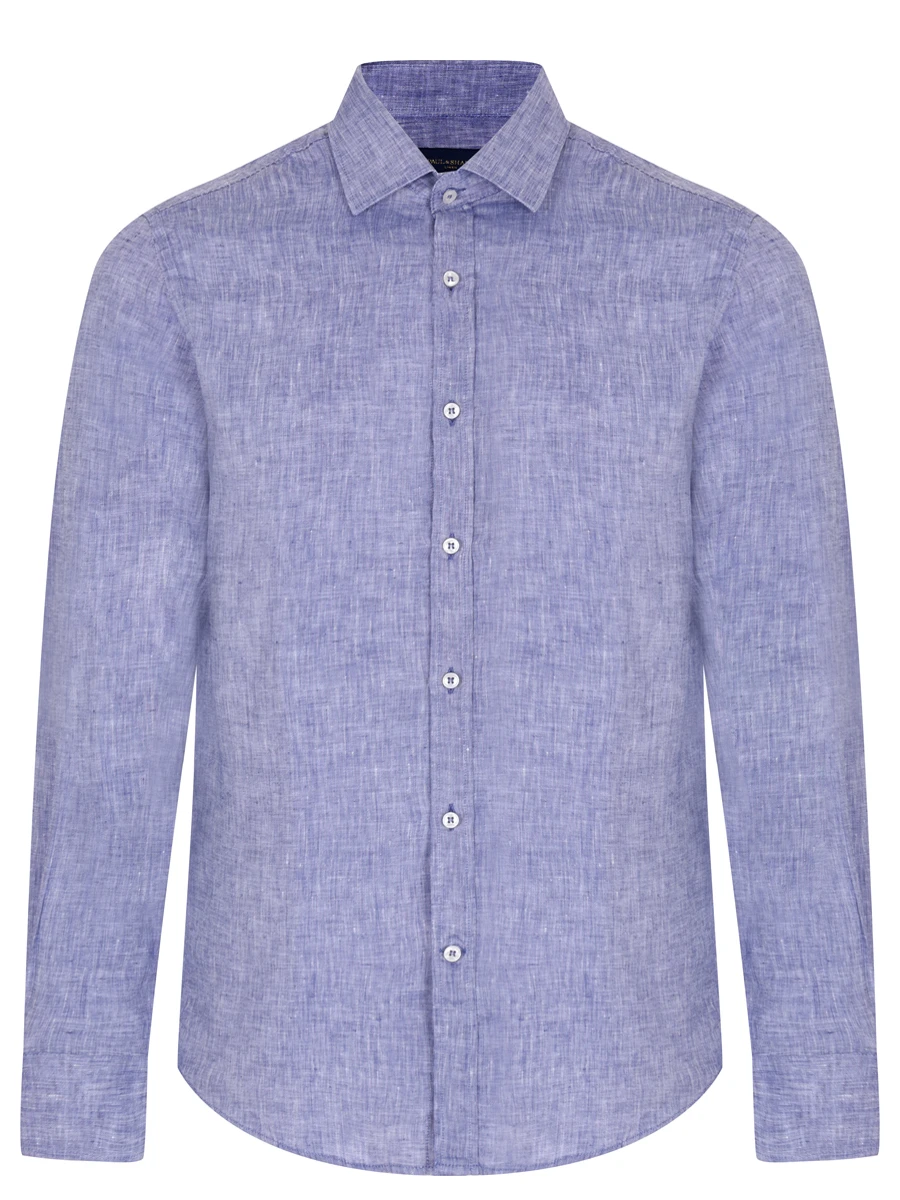 Рубашка Regular Fit льняная PAUL & SHARK 24413098CF/013, размер 54, цвет фиолетовый 24413098CF/013 - фото 1