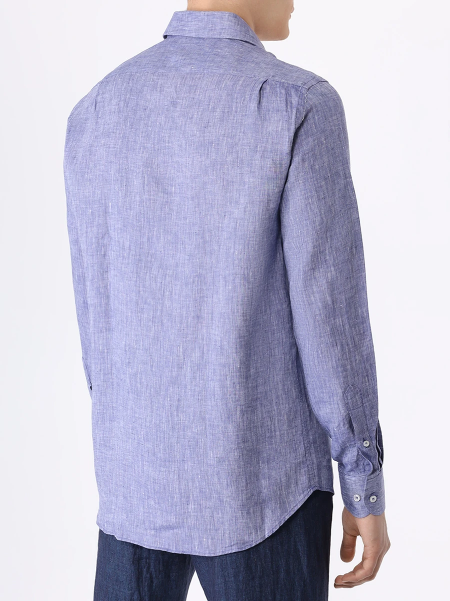 Рубашка Regular Fit льняная PAUL & SHARK 24413098CF/013, размер 54, цвет фиолетовый 24413098CF/013 - фото 3