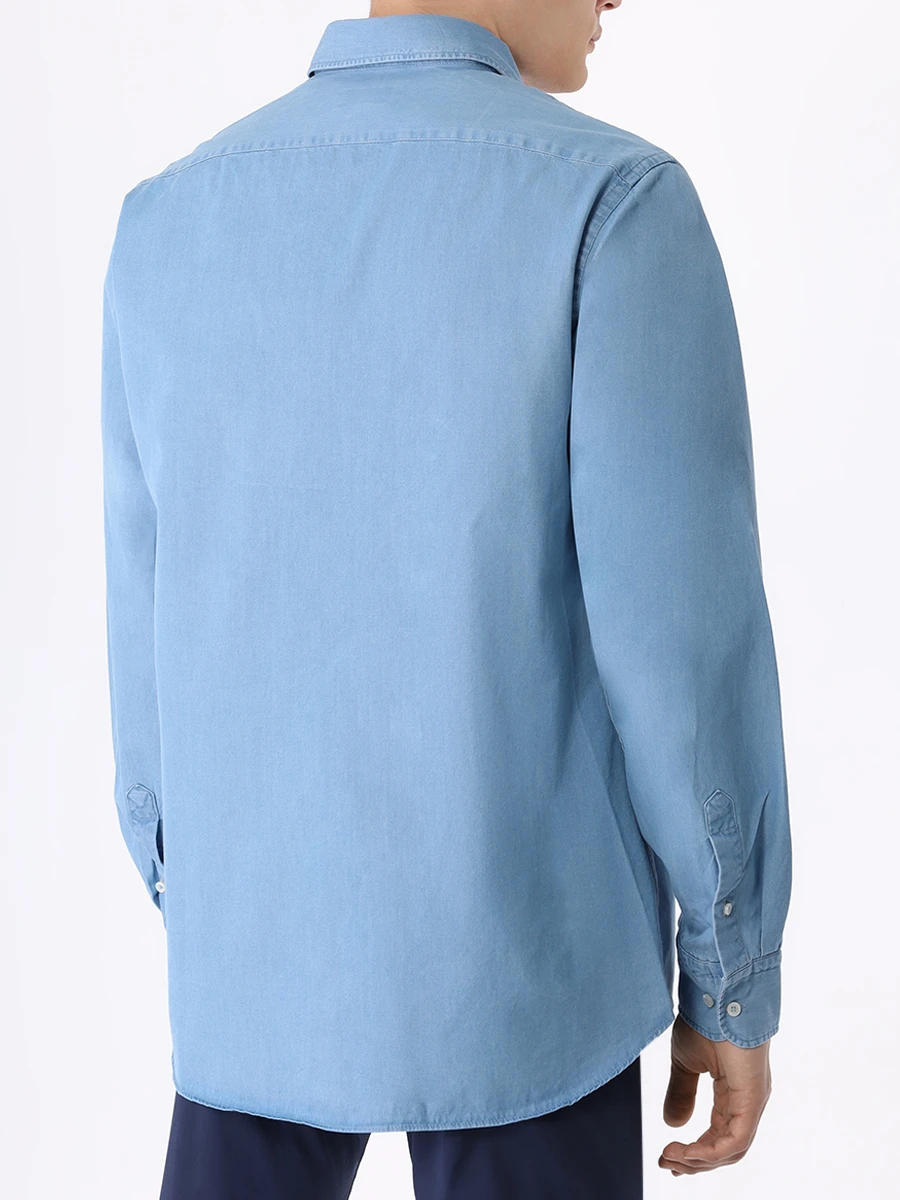 Рубашка Regular Fit хлопковая PAUL & SHARK C0P3002/014, размер 54, цвет голубой C0P3002/014 - фото 3