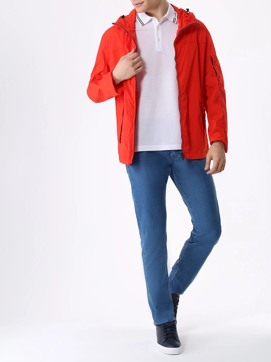 Джинсы Slim Fit хлопковые PAUL & SHARK 24414134/013 Синий  Фото 2