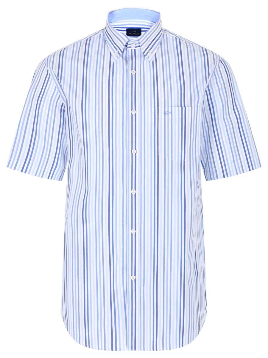 Рубашка хлопковая PAUL & SHARK 24413409/V75, размер 56, цвет белый 24413409/V75 - фото 1