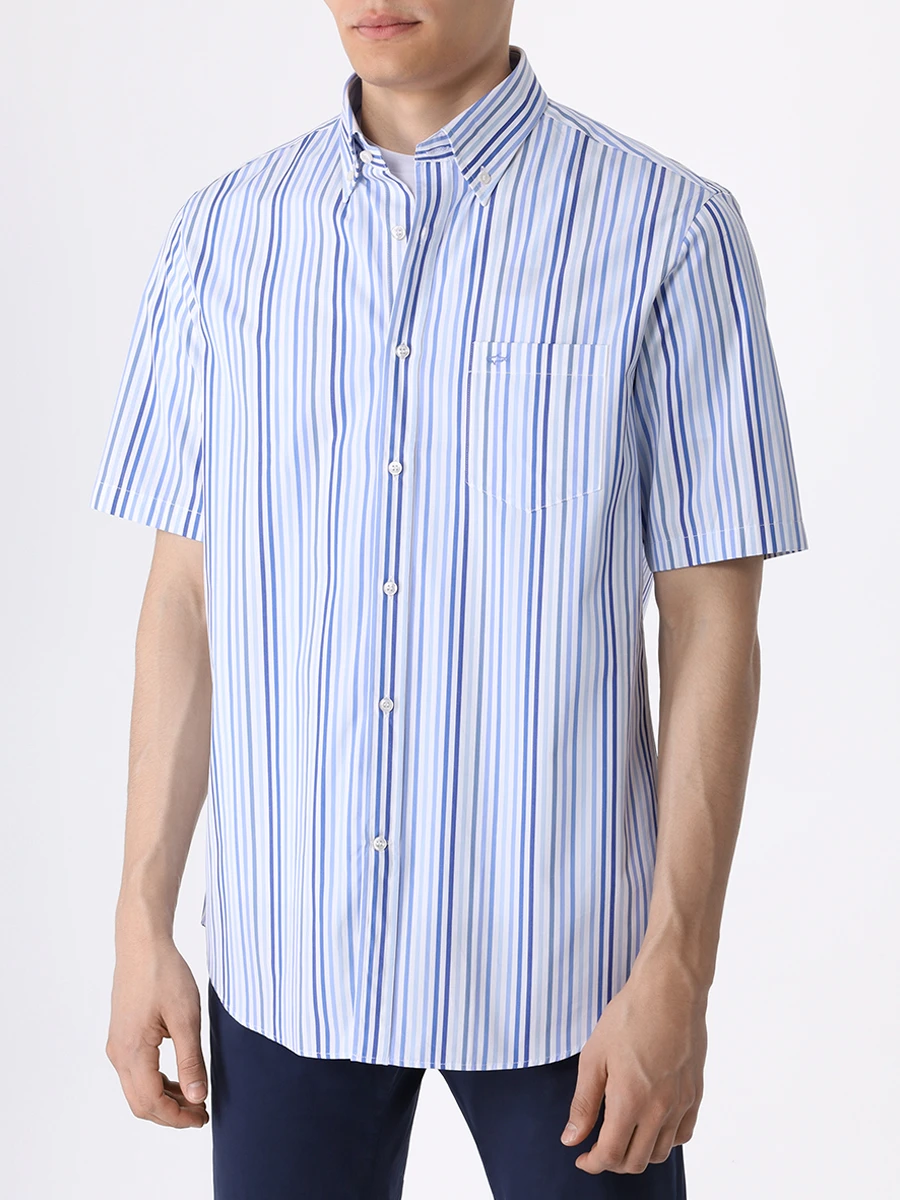 Рубашка хлопковая PAUL & SHARK 24413409/V75, размер 56, цвет белый 24413409/V75 - фото 4