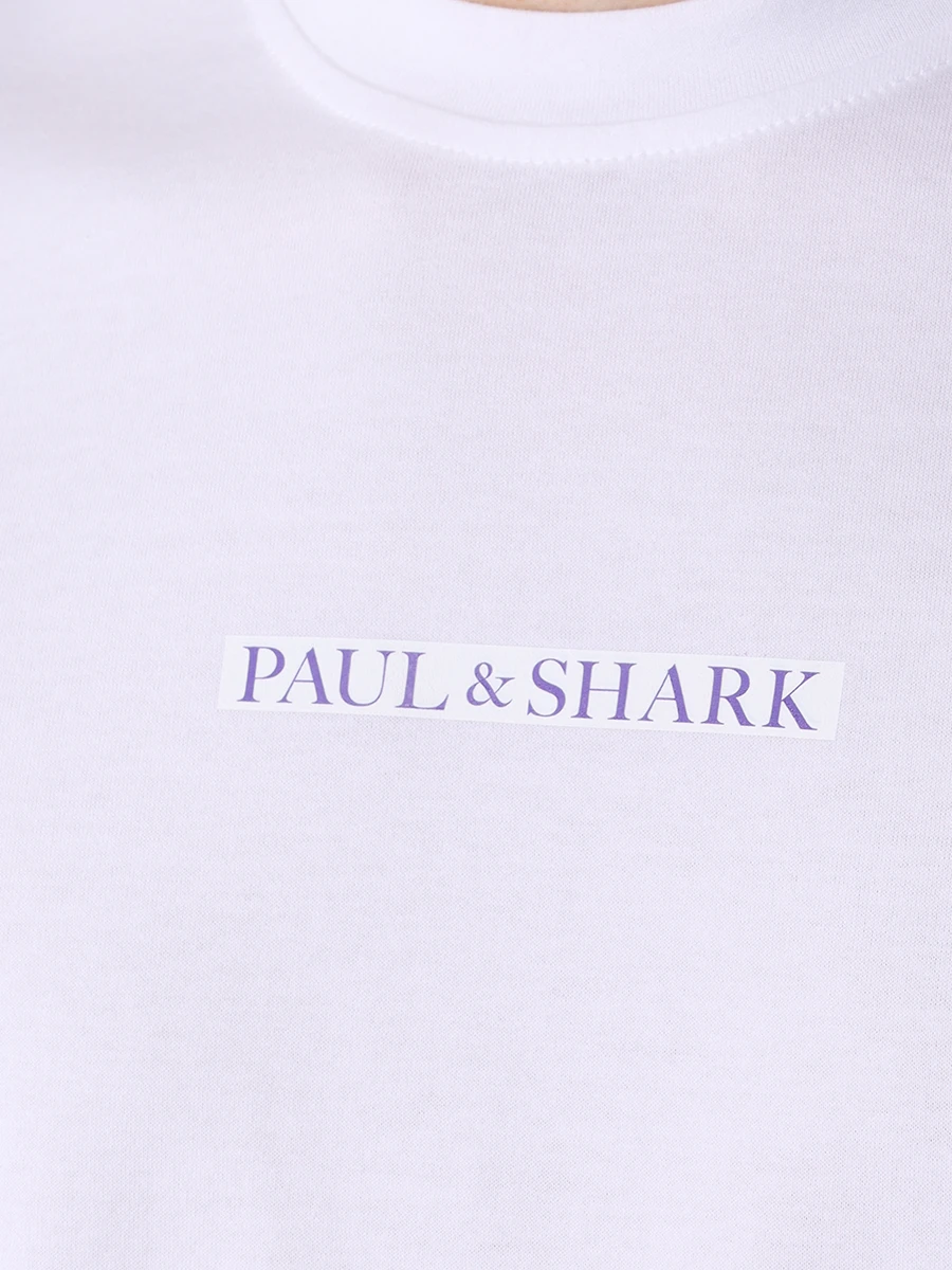 Футболка хлопковая PAUL & SHARK 24411058/010 Белый  Фото 5