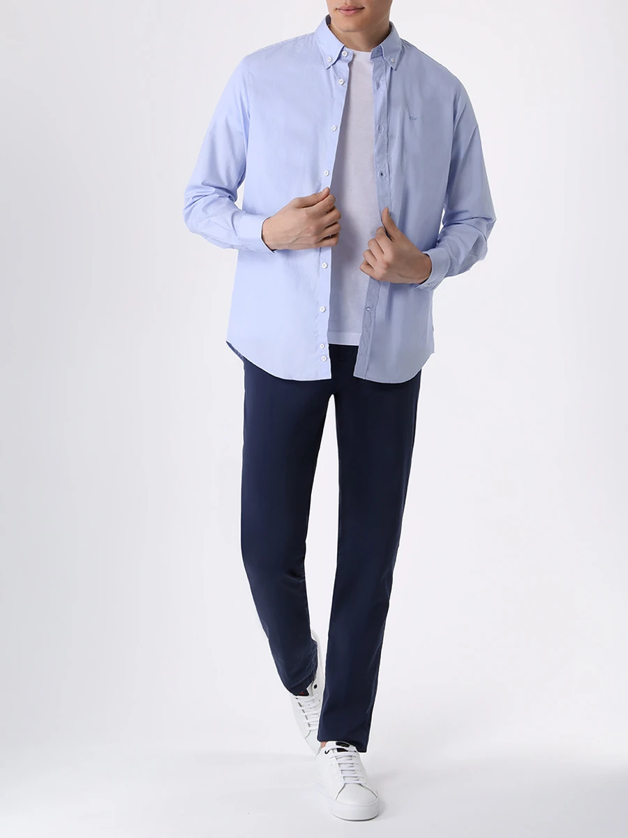 Рубашка Regular Fit хлопковая PAUL & SHARK C0P3031/477, размер 52, цвет голубой C0P3031/477 - фото 2