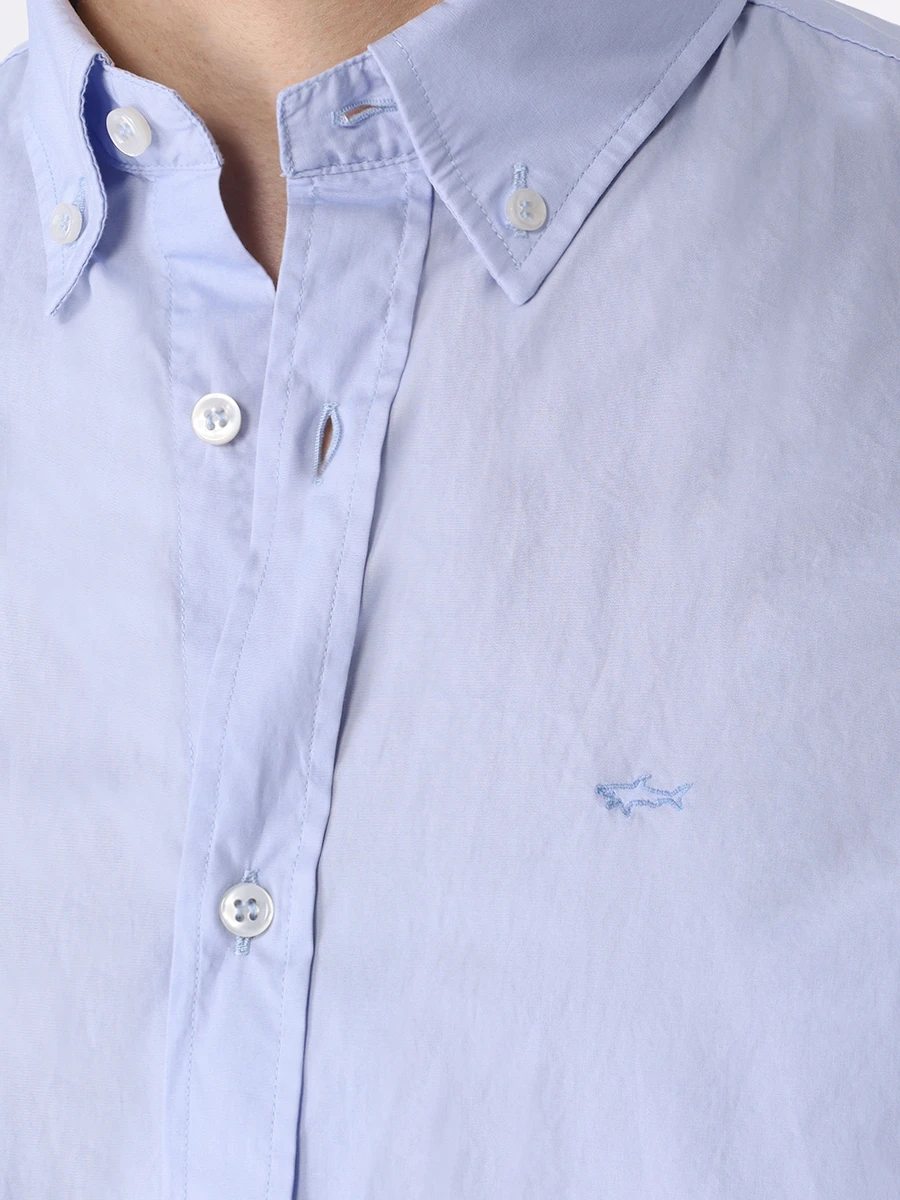 Рубашка Regular Fit хлопковая PAUL & SHARK C0P3031/477, размер 52, цвет голубой C0P3031/477 - фото 5