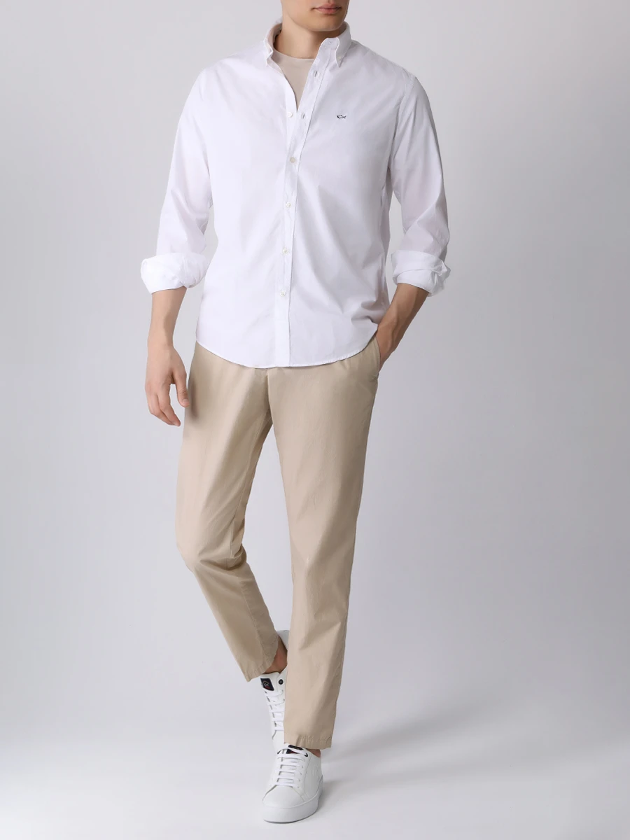 Рубашка Regular Fit хлопковая PAUL & SHARK C0P3031/010, размер 58, цвет белый C0P3031/010 - фото 2