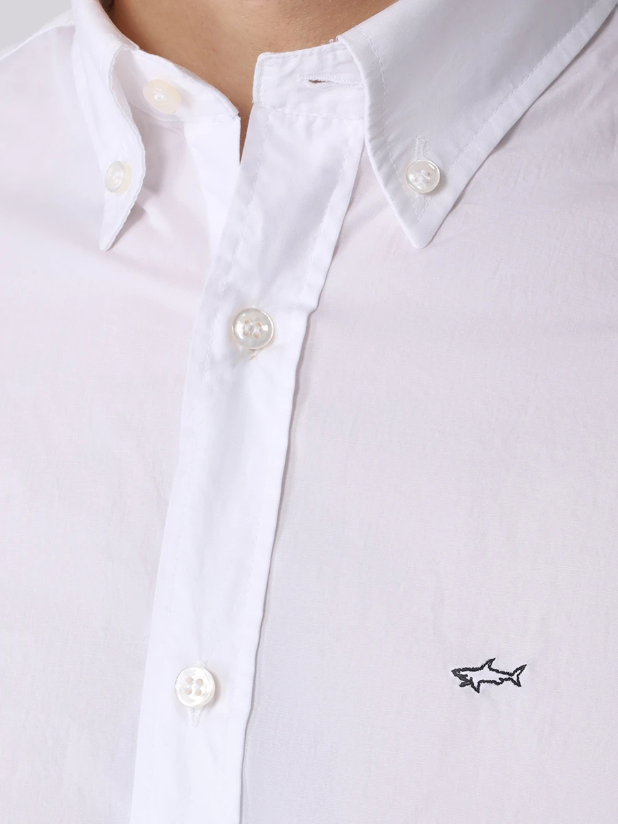 Рубашка Regular Fit хлопковая PAUL & SHARK C0P3031/010, размер 58, цвет белый C0P3031/010 - фото 5