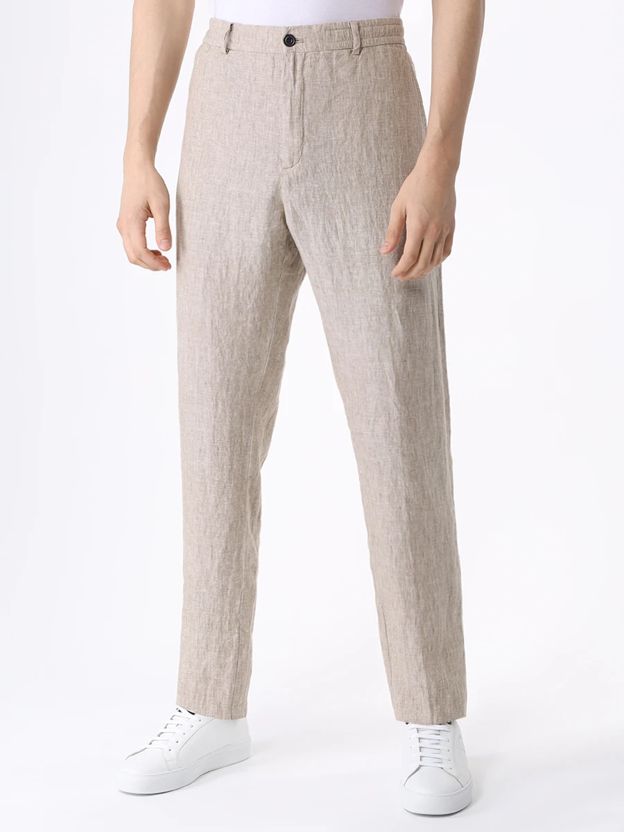 

Брюки льняные, Синий, 24414041/119