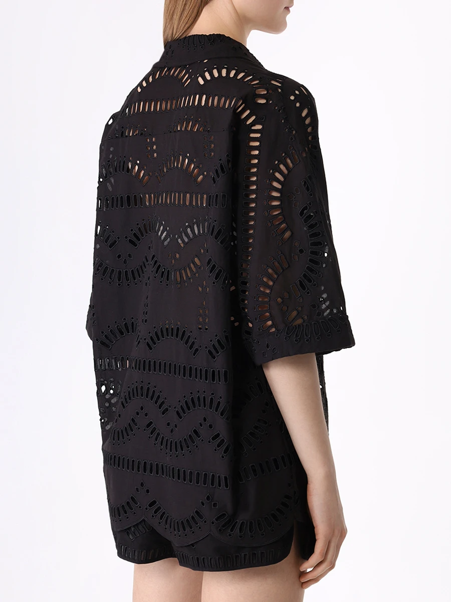 

Блуза хлопковая, Черный, 243200