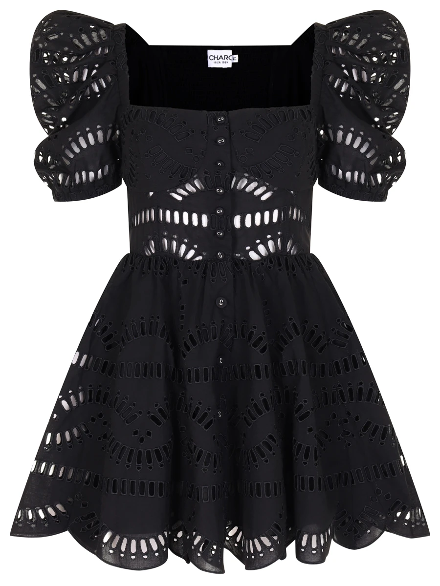 

Платье хлопковое, Черный, 243613