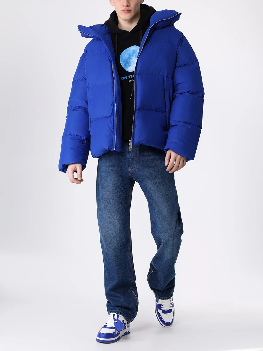 Пуховик стеганый OFF-WHITE OMEJ006F23FAB0011 6969 Синий  Фото 2