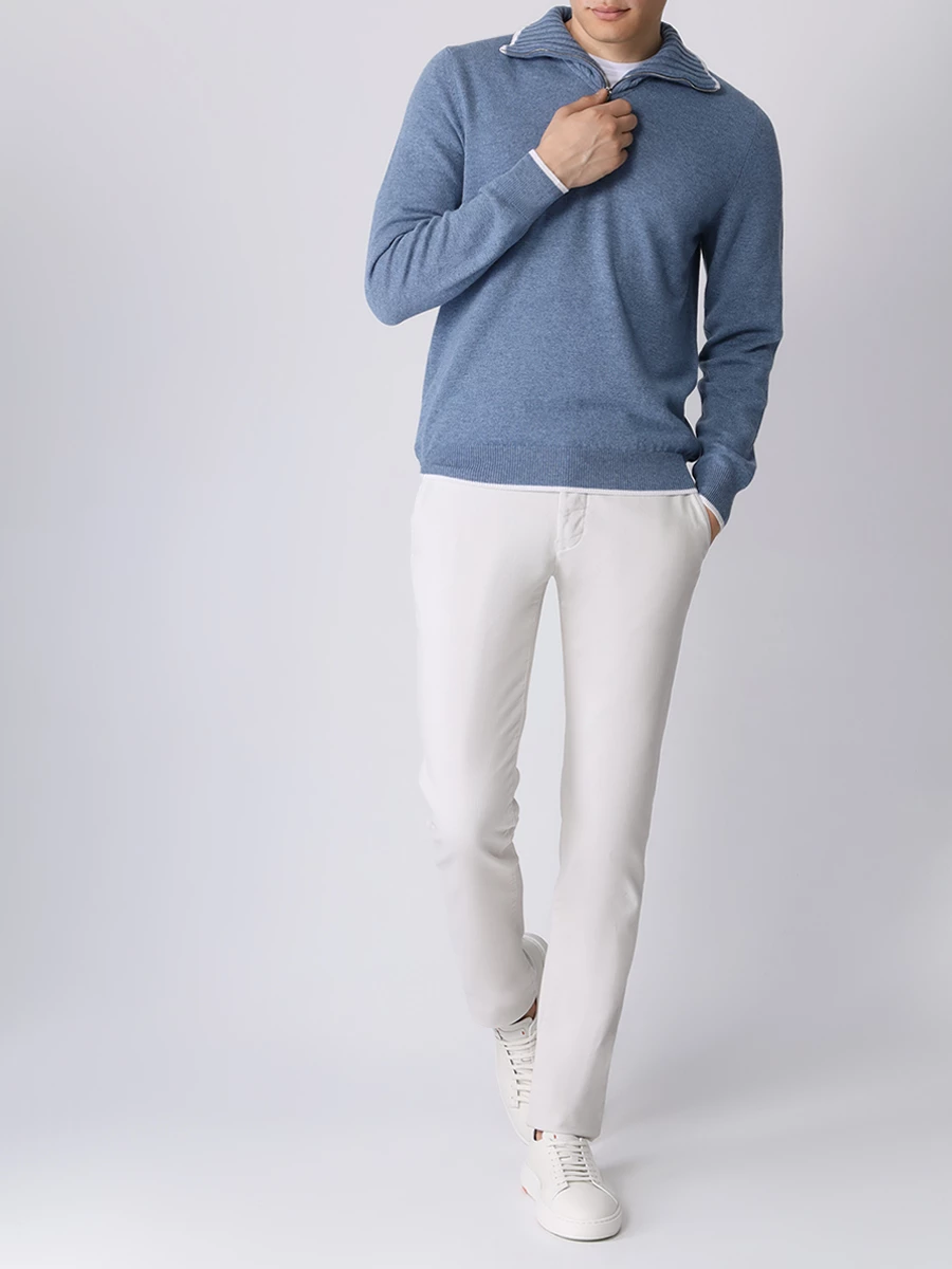 Джемпер кашемировый SVEVO 01056SA23 200756 б Голубой  Фото 2