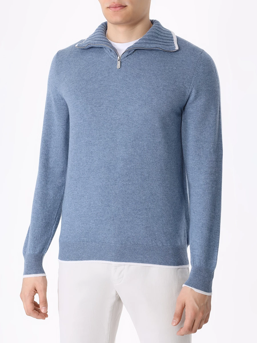 Джемпер кашемировый SVEVO 01056SA23 200756 б Голубой  Фото 4