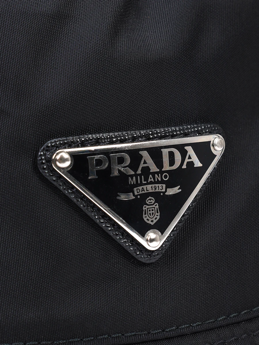 Панама однотонная PRADA 1HC137 F0002 Черный  Фото 3
