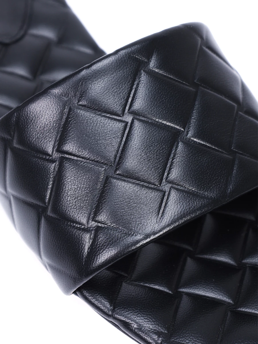 Шлепанцы кожаные BOTTEGA VENETA 778163 V3RS0 1000 Черный  Фото 5
