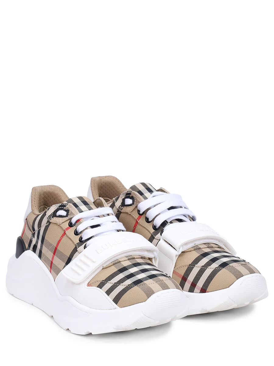 Кроссовки текстильные BURBERRY 8050509 A7028 Бежевый  Фото 2
