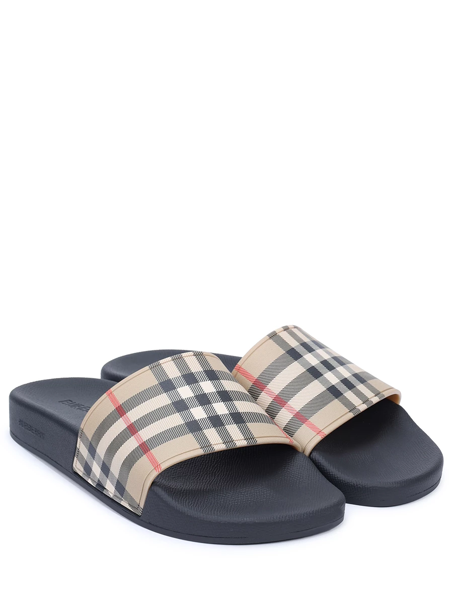 Шлепанцы резиновые BURBERRY 8057037 A7028 Бежевый  Фото 2