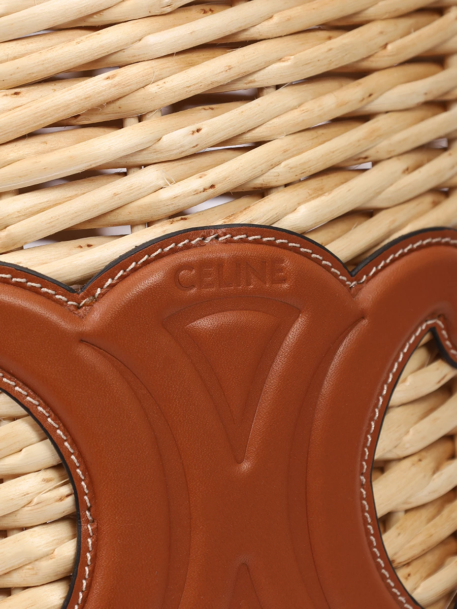 Сумка соломенная CELINE 190042FDA 04LU Бежевый  Фото 5