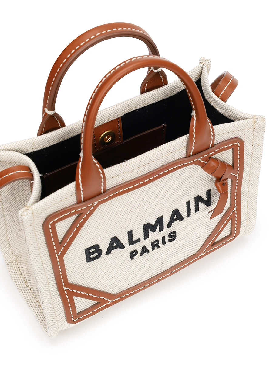 Сумка текстильная BALMAIN CN1FD808TDCS/GEM Бежевый  Фото 4