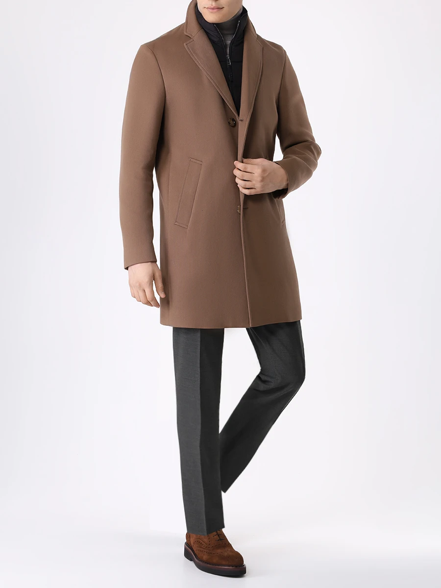 

Пальто Slim Fit хлопковое, Коричневый, 50511975/249