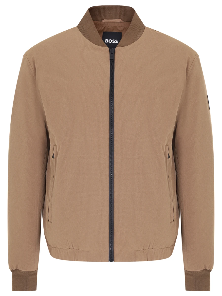 

Бомбер однотонный, Бежевый, 50506952/249