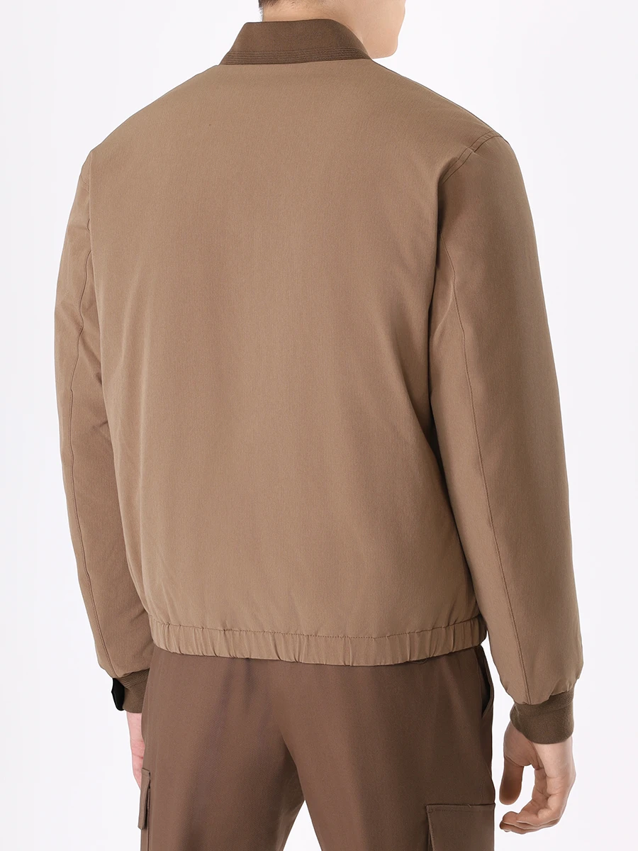 Бомбер однотонный BOSS 50506952/249 Бежевый  Фото 3