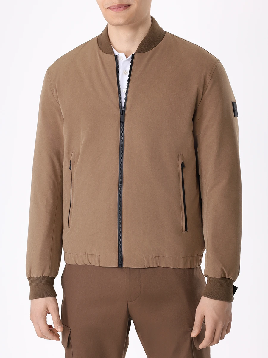 Бомбер однотонный BOSS 50506952/249 Бежевый  Фото 4