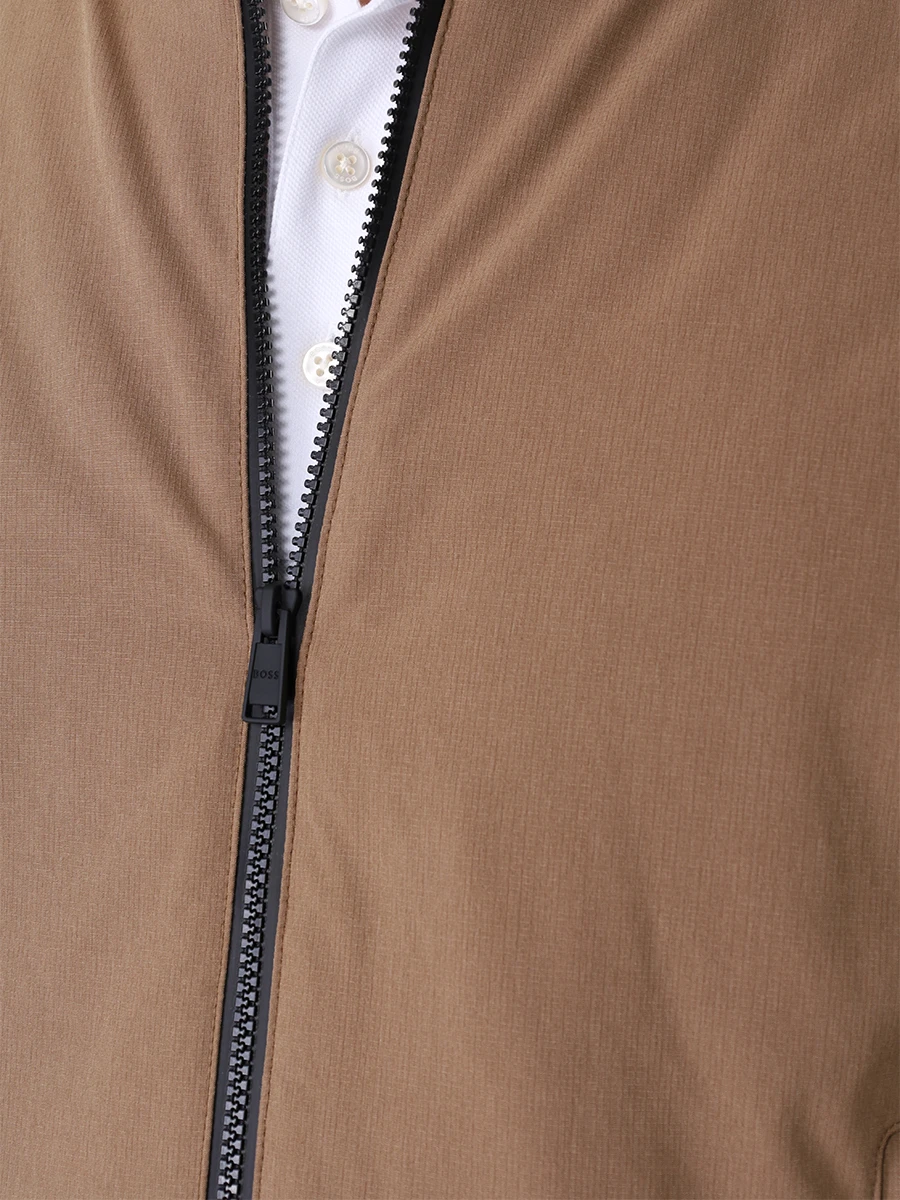 Бомбер однотонный BOSS 50506952/249 Бежевый  Фото 5