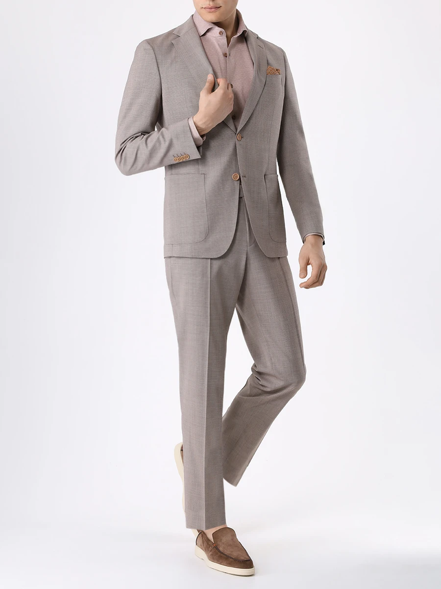 Рубашка Casual Fit хлопковая BOSS 50508922/260 Бежевый  Фото 2