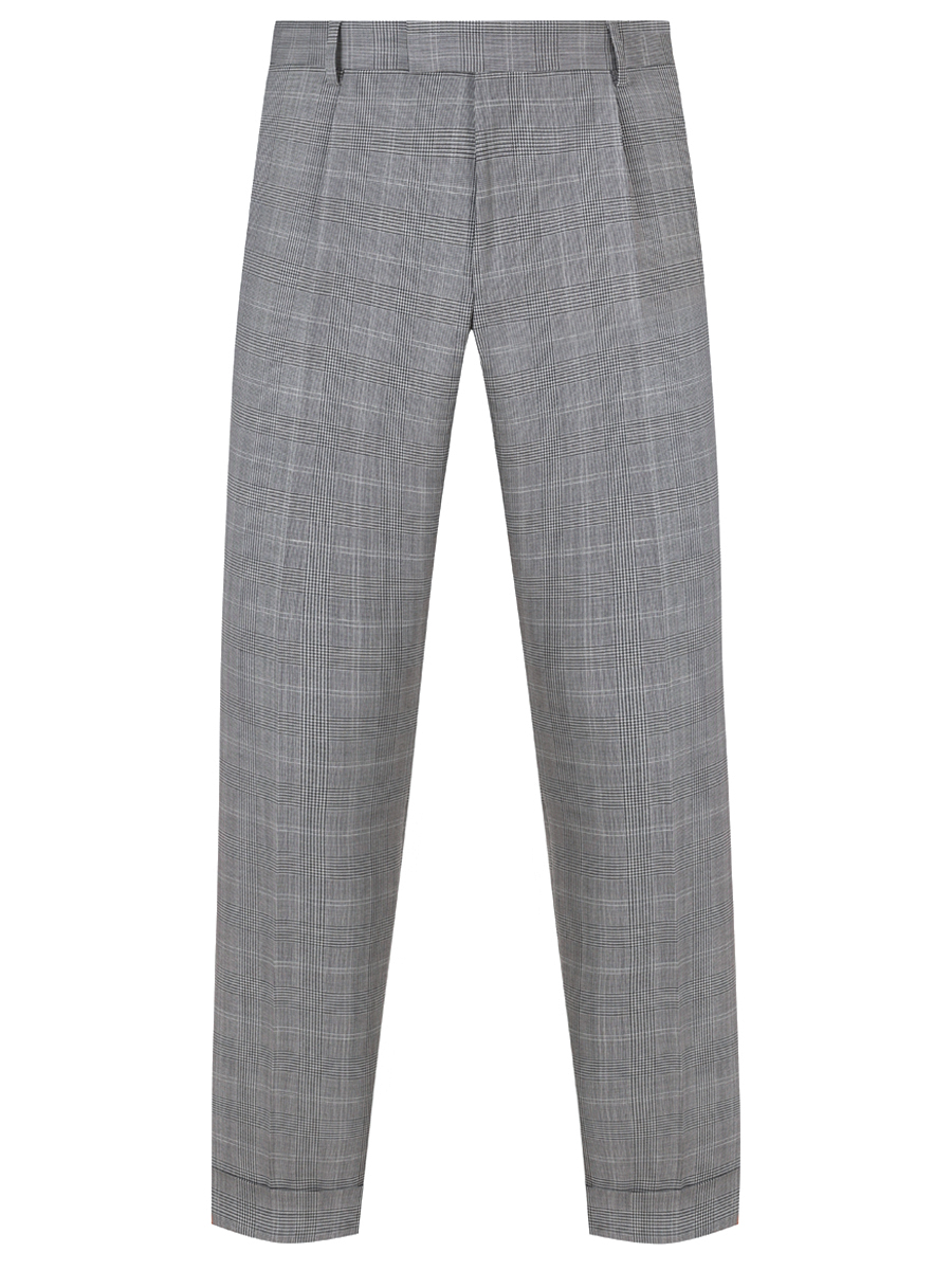 Брюки Relaxed Fit шерстяные BOSS
