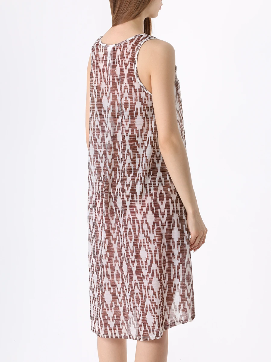 

Туника с принтом, Коричневый, E24033072/247