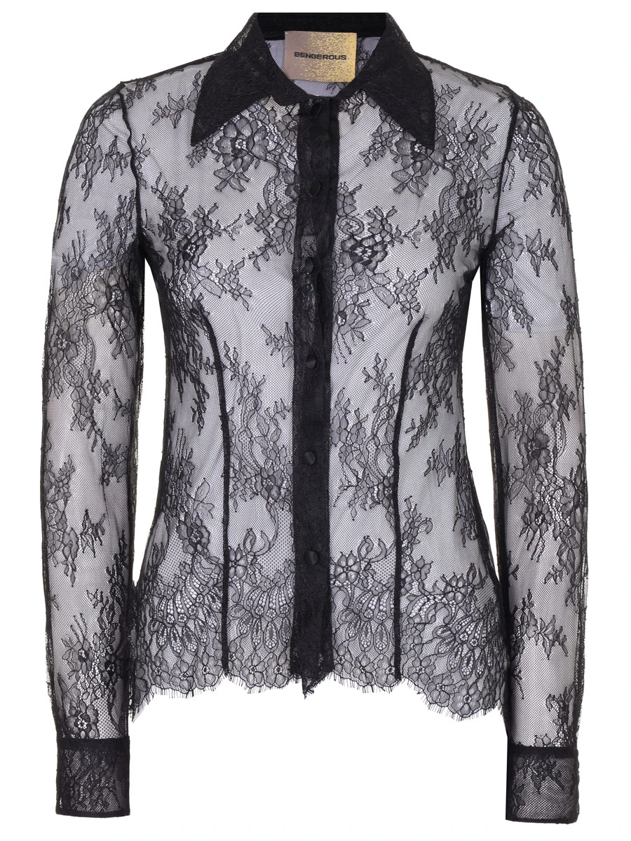 Блуза кружевная BENGEROUS BNZR-035-01, размер 44, цвет черный - фото 1