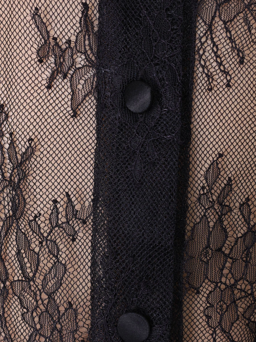 Блуза кружевная BENGEROUS BNZR-035-01, размер 44, цвет черный - фото 6
