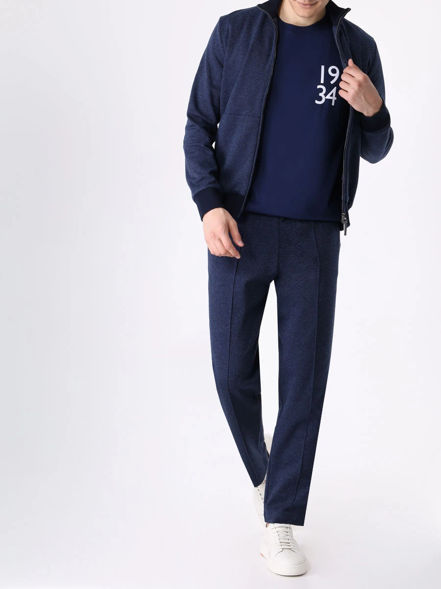 Футболка хлопковая CANALI MJ02039/305/T0806 Синий  Фото 2