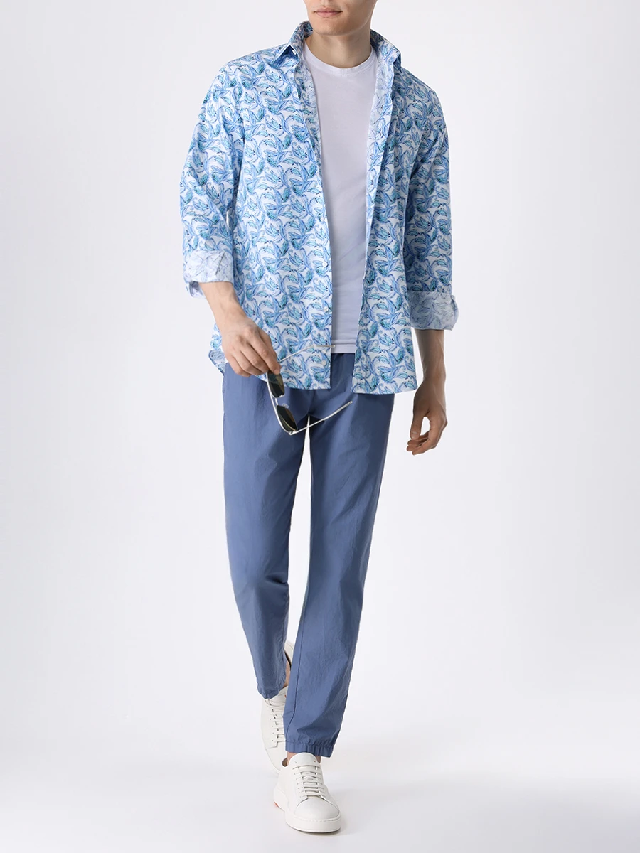Рубашка Regular Fit хлопковая PAUL & SHARK 24413136CF/F02, размер 54, цвет голубой 24413136CF/F02 - фото 2