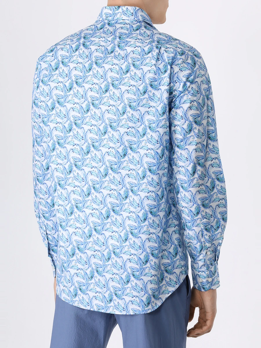 Рубашка Regular Fit хлопковая PAUL & SHARK 24413136CF/F02, размер 54, цвет голубой 24413136CF/F02 - фото 3