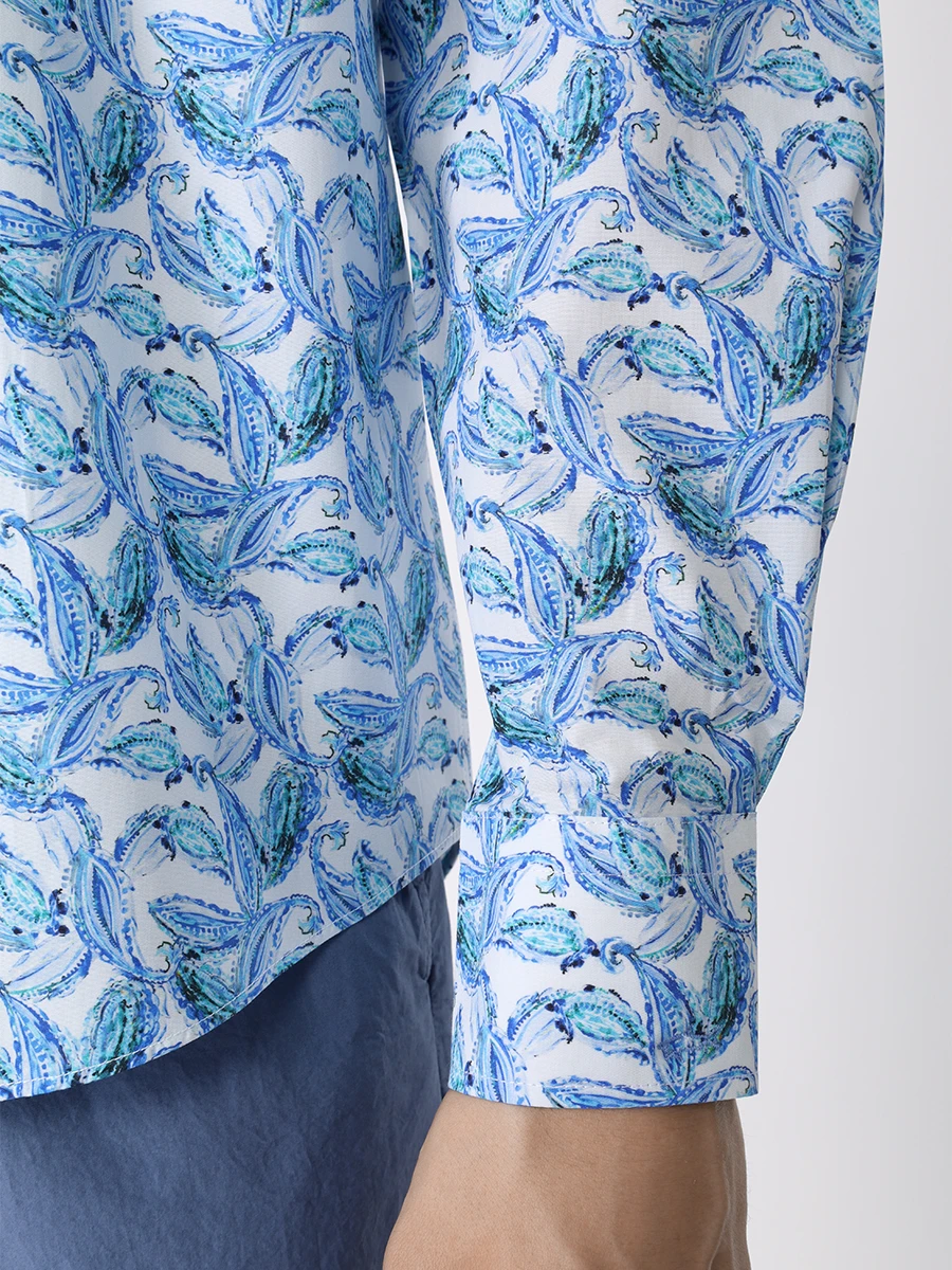 Рубашка Regular Fit хлопковая PAUL & SHARK 24413136CF/F02, размер 54, цвет голубой 24413136CF/F02 - фото 5