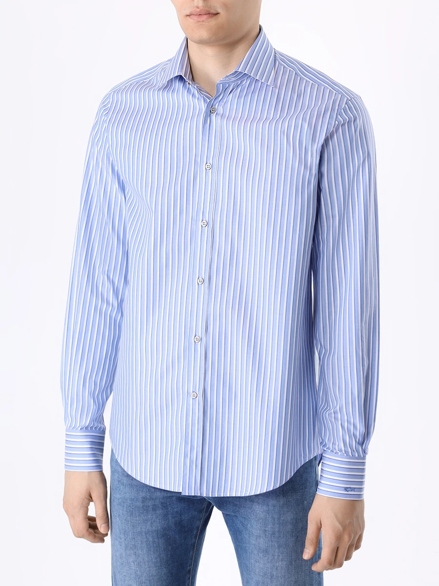Рубашка Regular Fit хлопковая PAUL & SHARK 24413124CF/V85, размер 52, цвет белый 24413124CF/V85 - фото 4