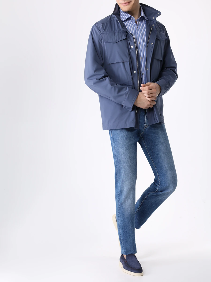 

Джинсы Slim Fit хлопковые, Синий, 24414105/002