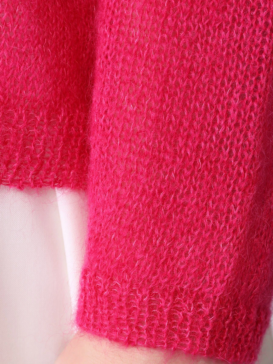 Пуловер из мохера FREE AGE W24.JM088.5070.604, размер 42, цвет розовый - фото 6