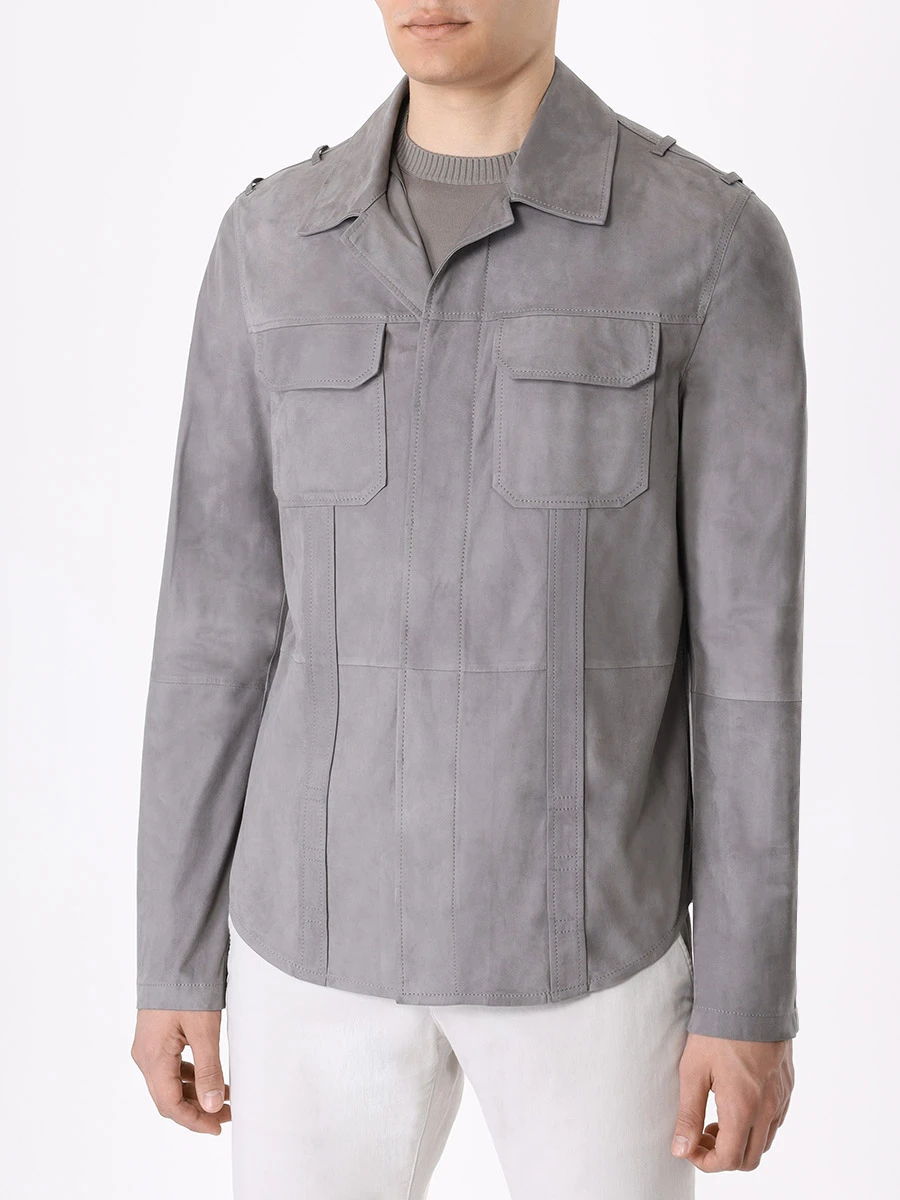 Куртка замшевая DESA K14156/HORIZON Серый  Фото 4