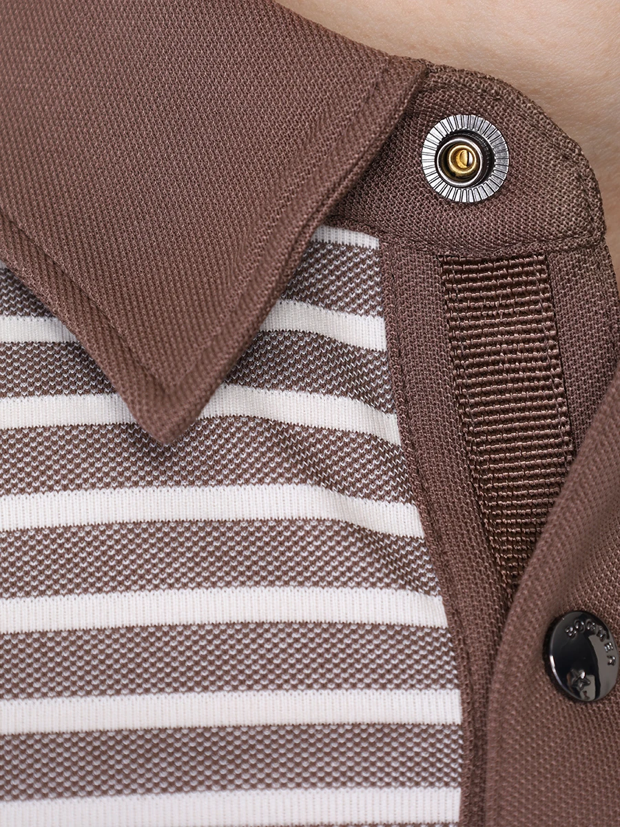 

Поло хлопковое Timo, Коричневый, 58158760/S83 TIMO-5F